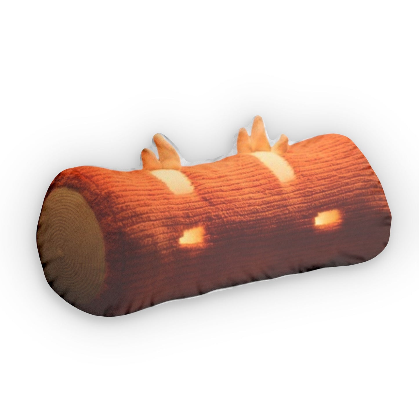 Firelog Fire Flame, Forest Gift, Plush Shaped Pillow