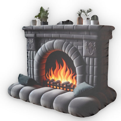 Fireplace Plush Shaped Pillow