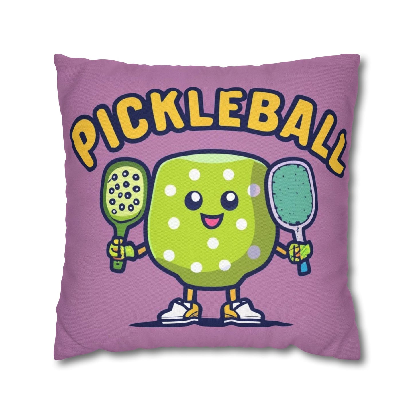 Pickleball Anime kawaii - Cartoon Graphic - Sport Character - Spun Polyester Square Pillow Case