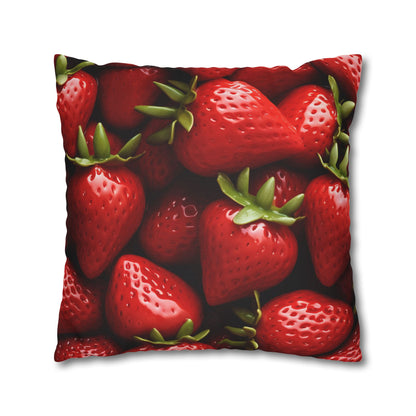 Strawberry Patch Picks: Home Decor and Gifts for the Ultimate Berry Fan - Spun Polyester Square Pillow Case