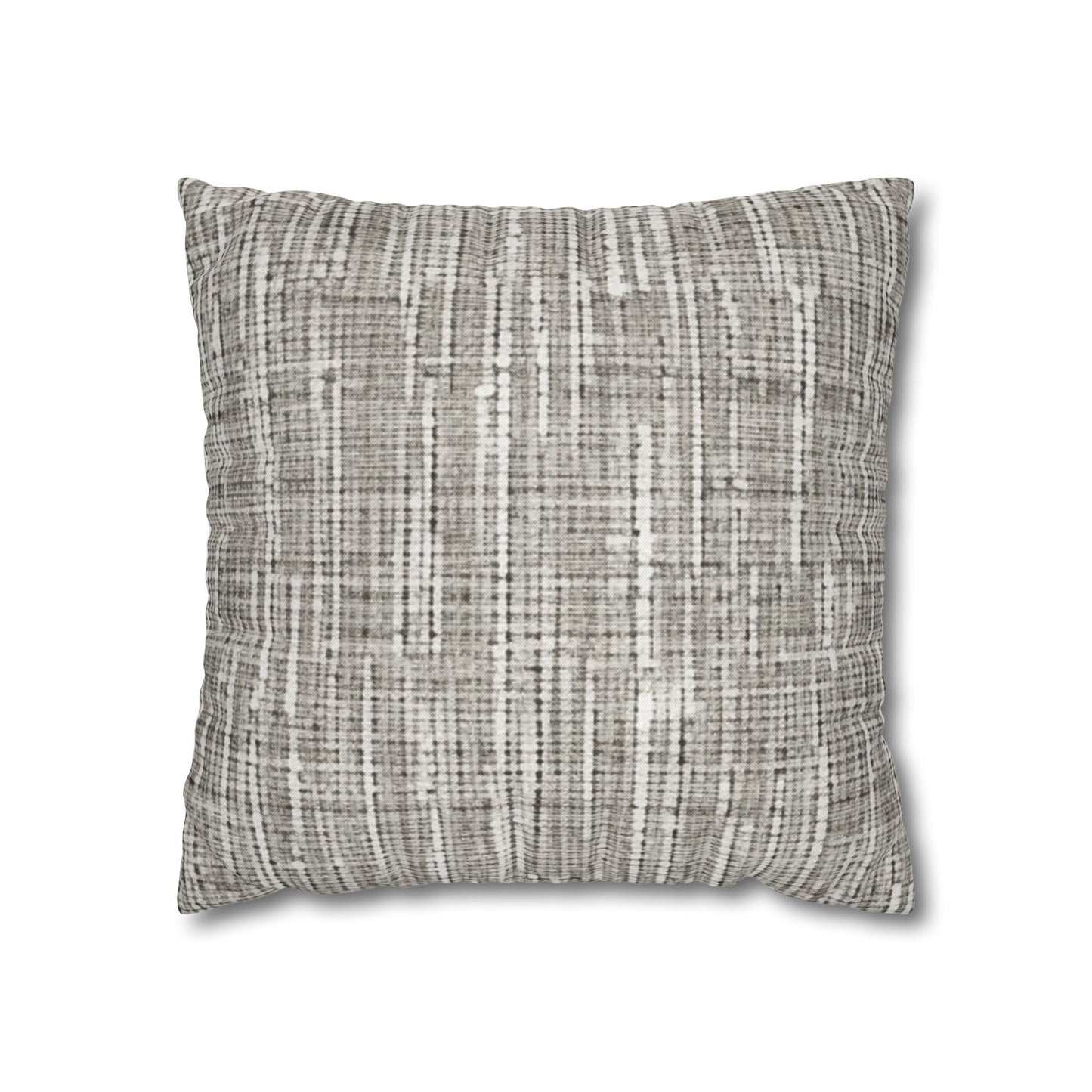 Silver Grey: Denim-Inspired, Contemporary Fabric Design - Spun Polyester Square Pillow Case