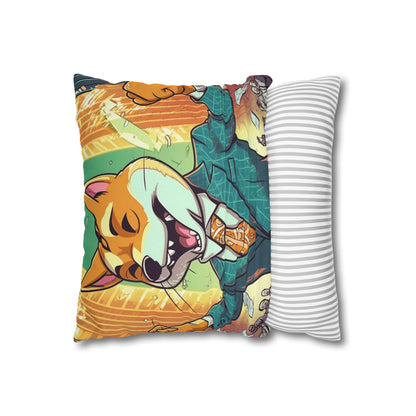 Synthwave Shiba Inu NYSE Collector's Gear: Spun Polyester Square Pillow Case