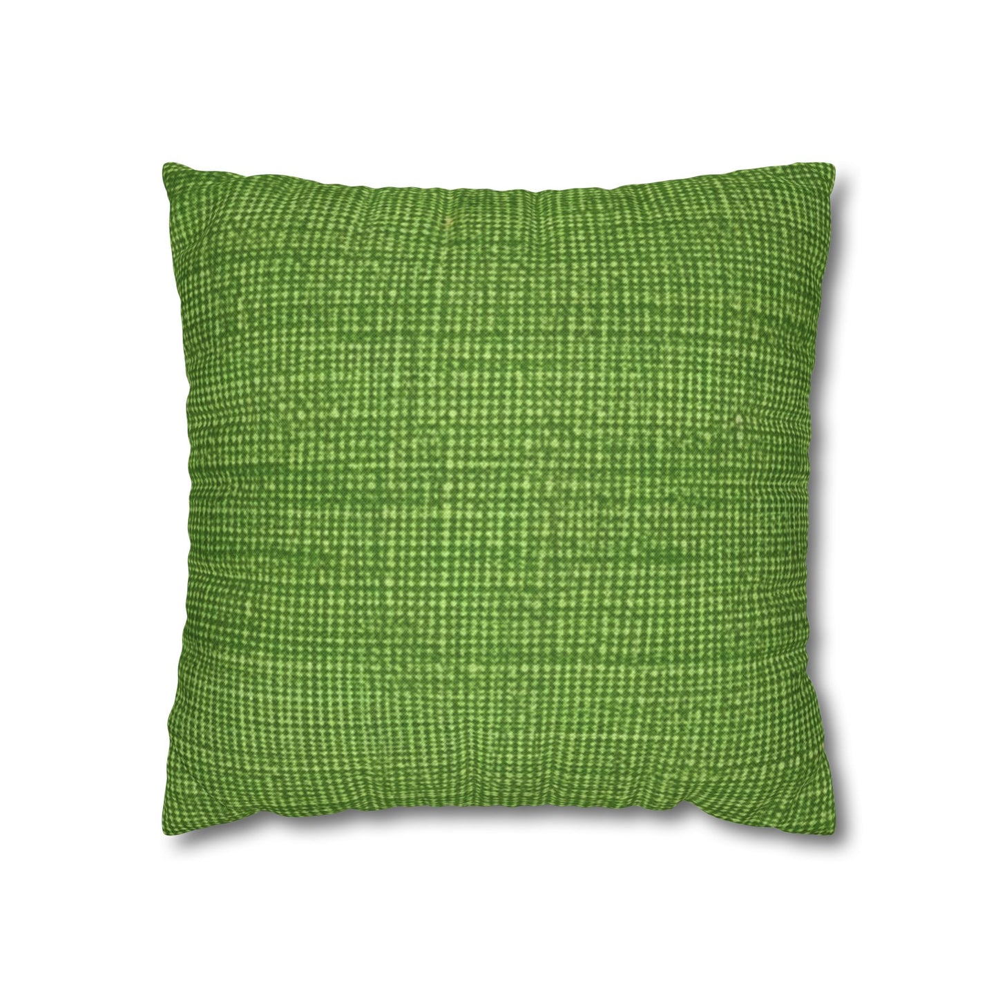 Olive Green Denim-Style: Seamless, Textured Fabric - Spun Polyester Square Pillow Case