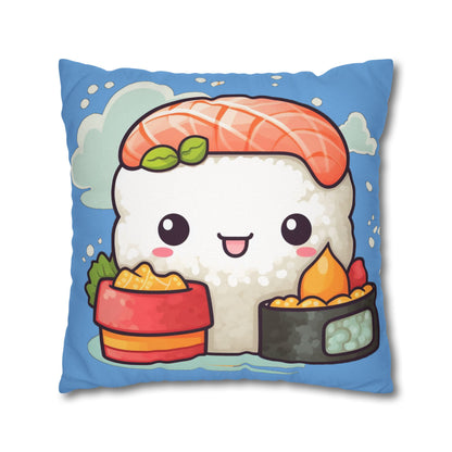 Anime Sushi - Japanese Cute kawaii - Otaku Gift - Spun Polyester Square Pillow Case