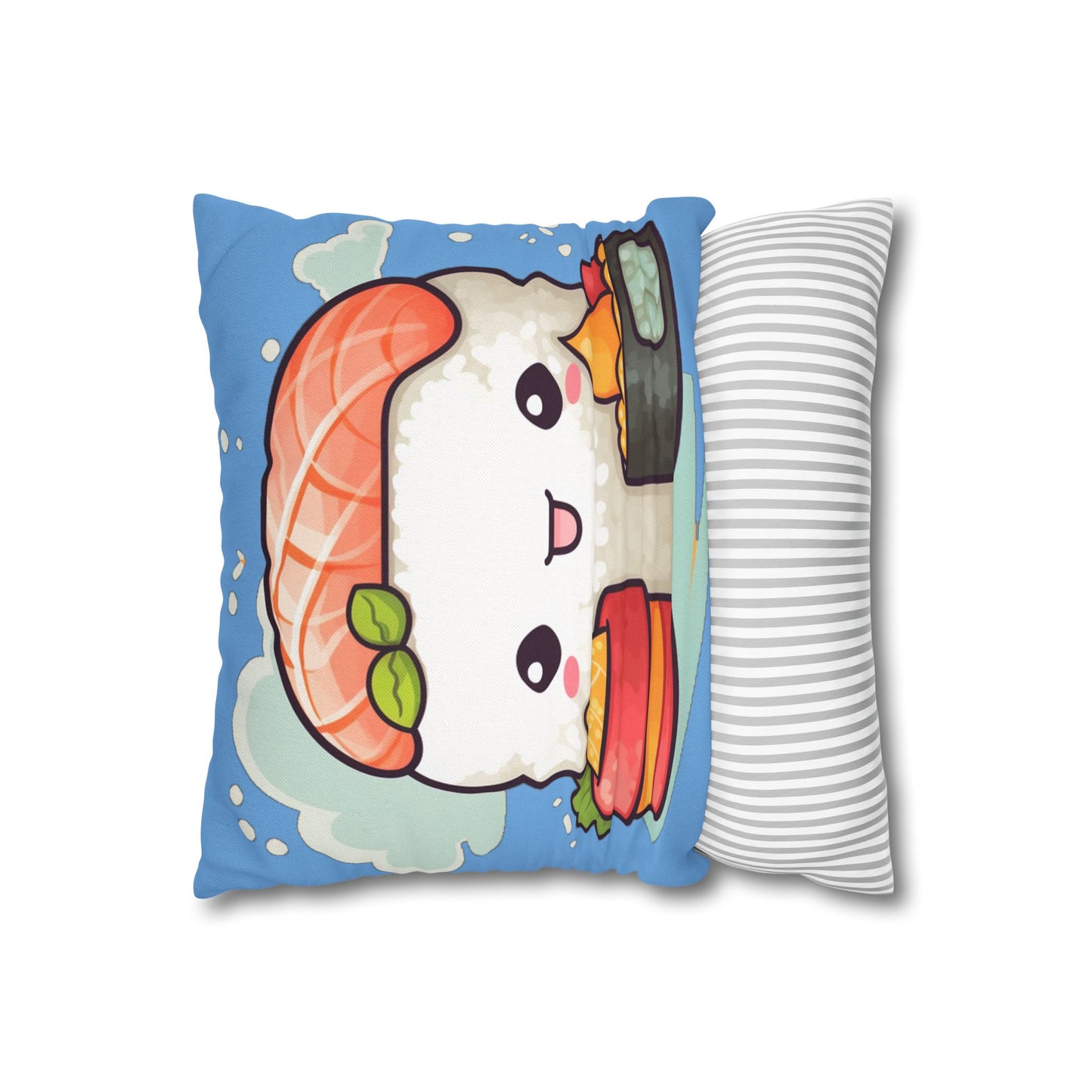 Anime Sushi - Japanese Cute kawaii - Otaku Gift - Spun Polyester Square Pillow Case