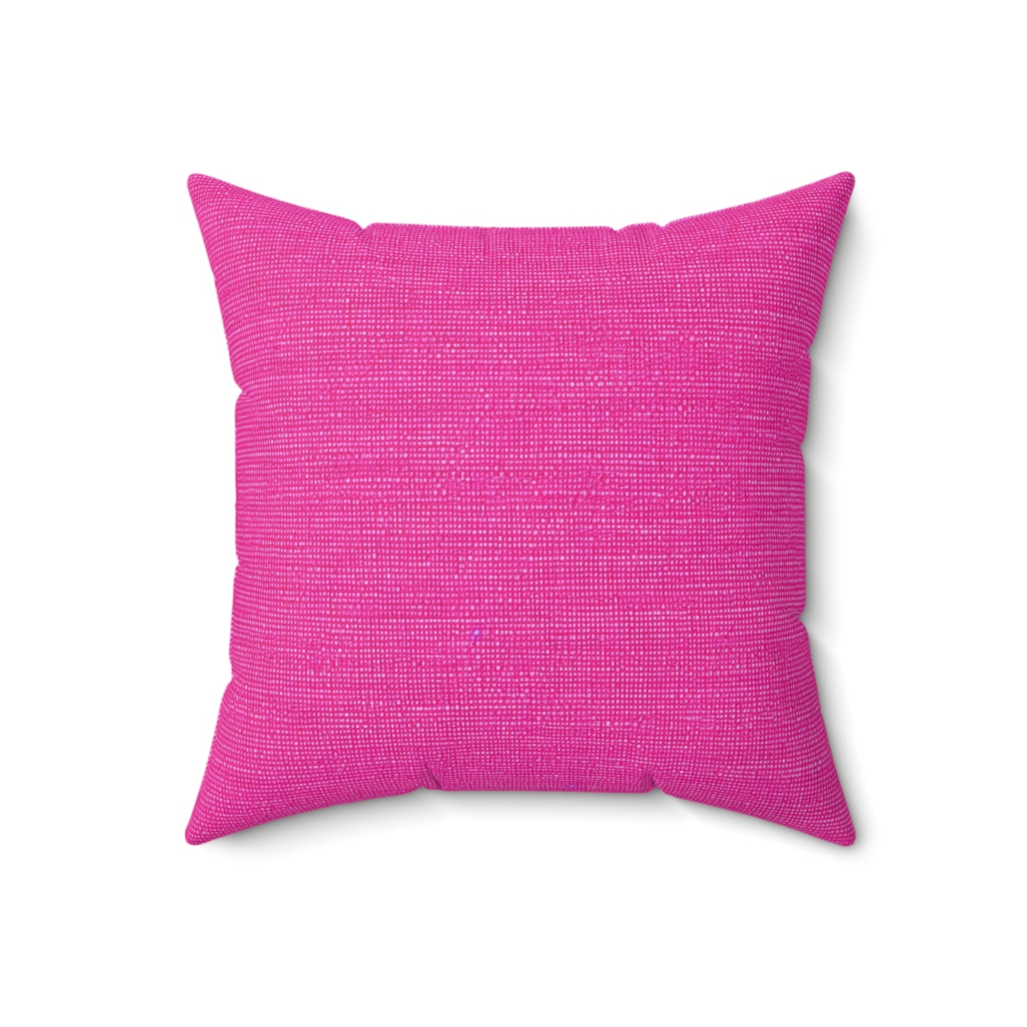 Hot Neon Pink Doll Like: Denim-Inspired, Bold & Bright Fabric - Spun Polyester Square Pillow