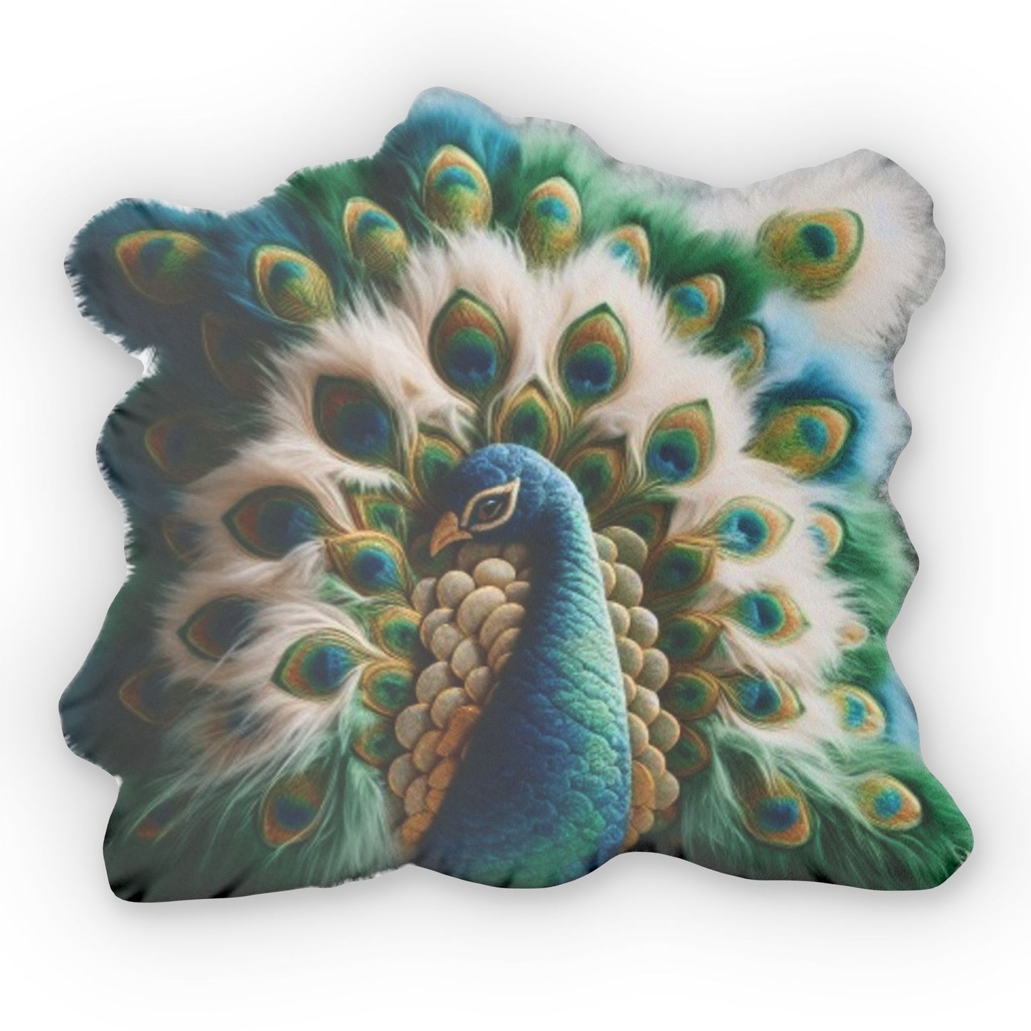 Peacock Plush Shaped Pillow