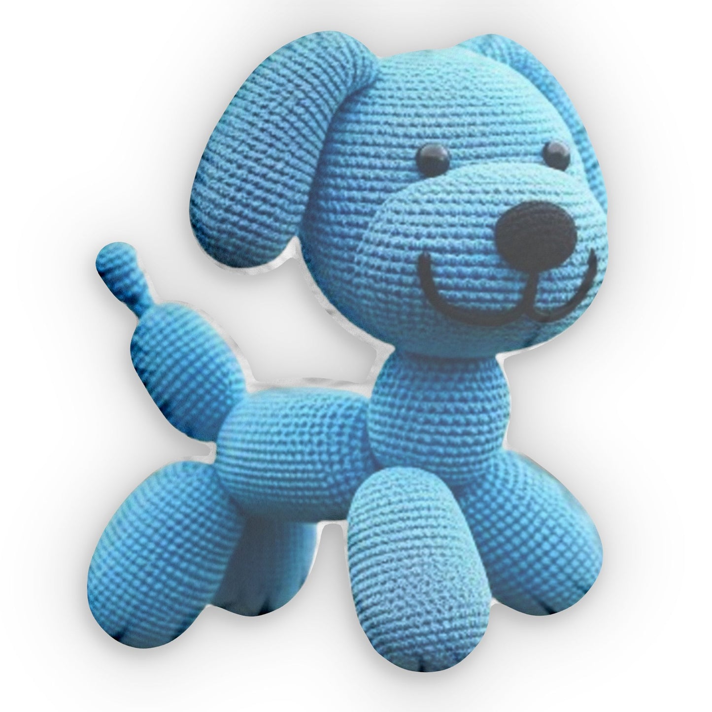 Balloon dog Crochet - Balloon puppy - Animal - Handmade - Amigurumi - Shaped Pillow