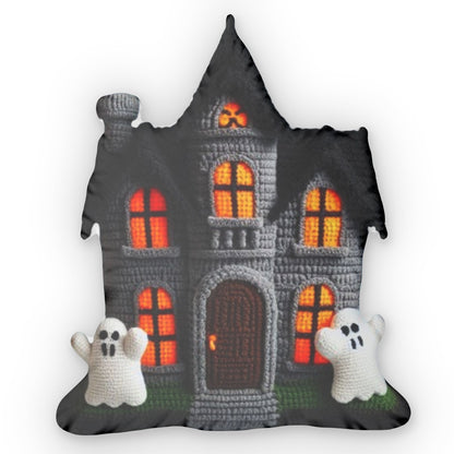 Haunted House Crochet Plush Shaped Pillow