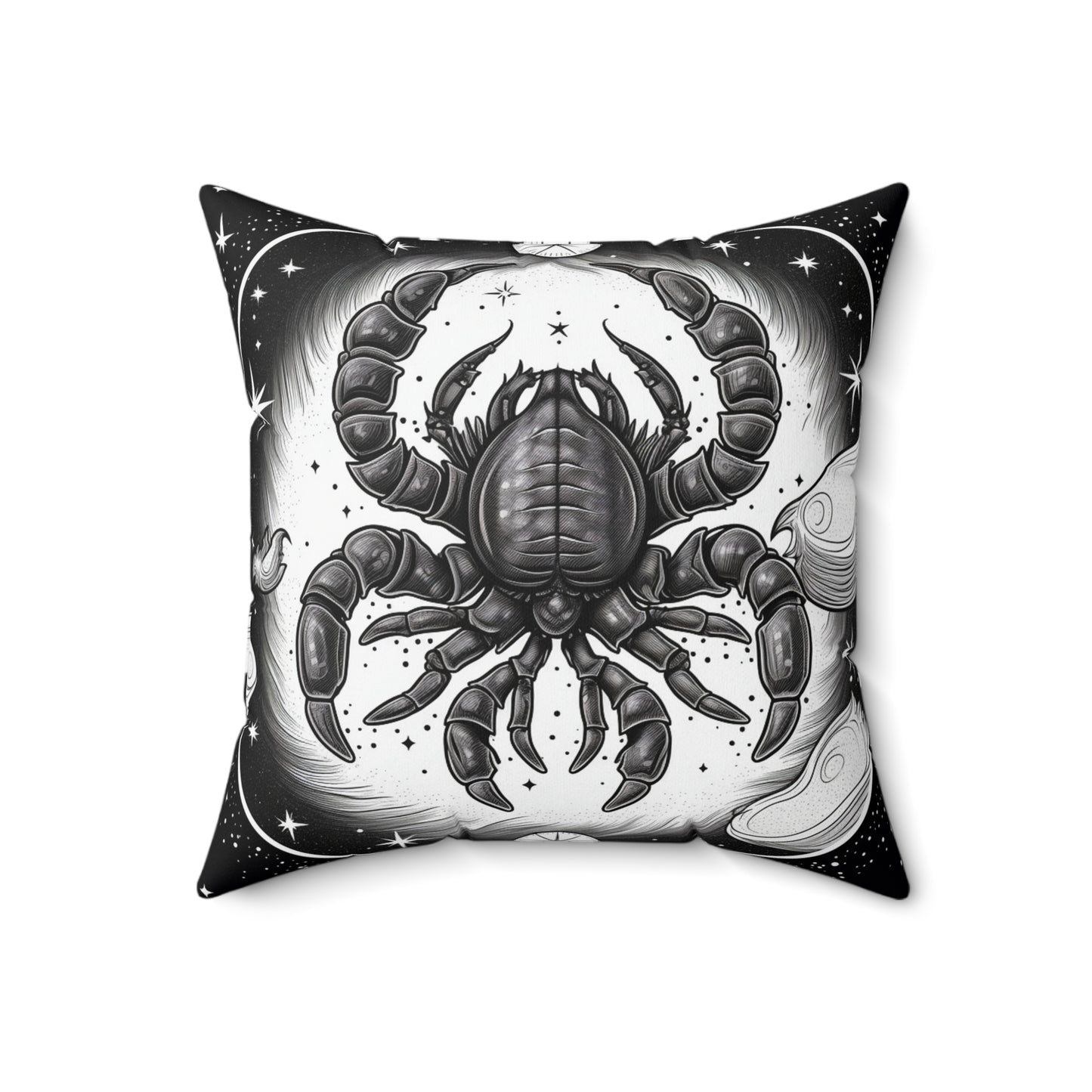 Scorpio Zodiac, Scorpion Design, Water Element, Spun Polyester Square Pillow