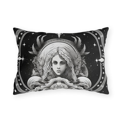 Virgo Zodiac UV-Resistant Outdoor Pillow, Water-Resistant, Spun Polyester