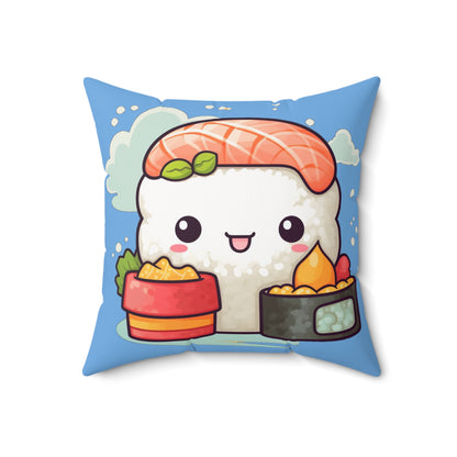 Anime Sushi - Japanese Cute kawaii - Otaku Gift - Spun Polyester Square Pillow