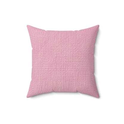 Blushing Garment Dye Pink: Denim-Inspired, Soft-Toned Fabric - Spun Polyester Square Pillow