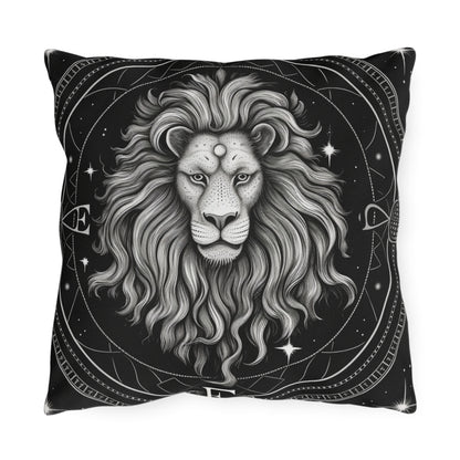 Leo Zodiac UV-Resistant Outdoor Pillow, Water-Resistant, Spun Polyester