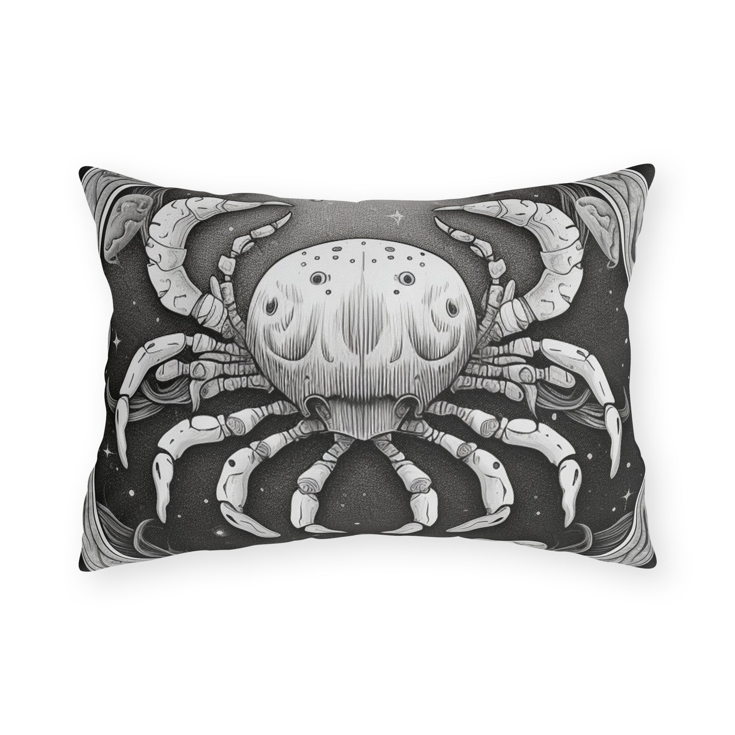 Cancer Zodiac UV-Resistant Outdoor Pillow, Water-Resistant, Spun Polyester