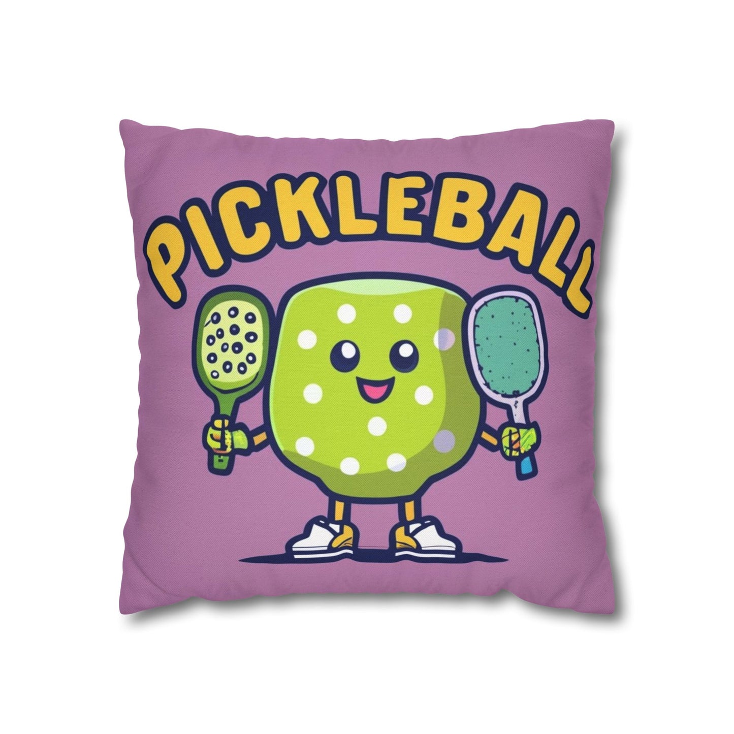 Pickleball Anime kawaii - Cartoon Graphic - Sport Character - Spun Polyester Square Pillow Case