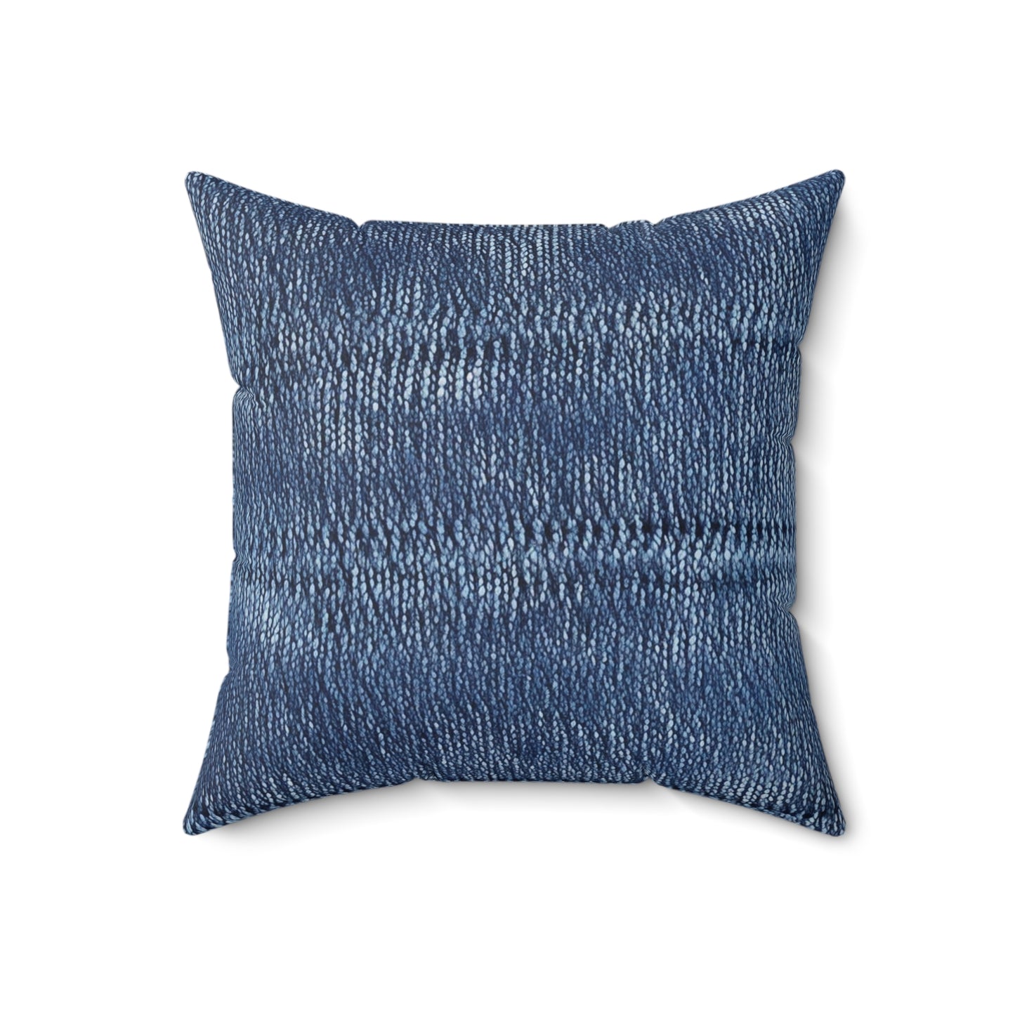 Indigo blue jean Denim Design Pattern Style - Spun Polyester Square Pillow