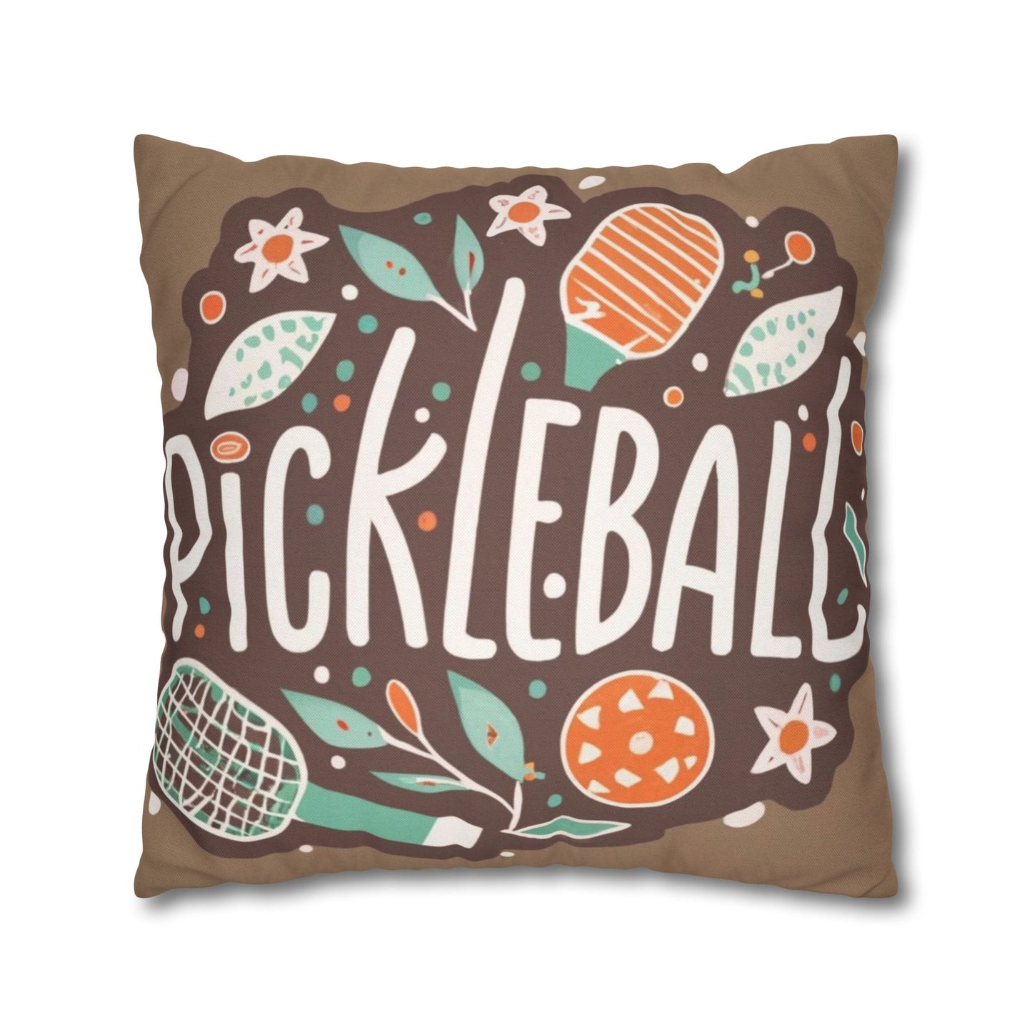 Pickleball Boho Graphic - Sport Gift - Spun Polyester Square Pillow Case