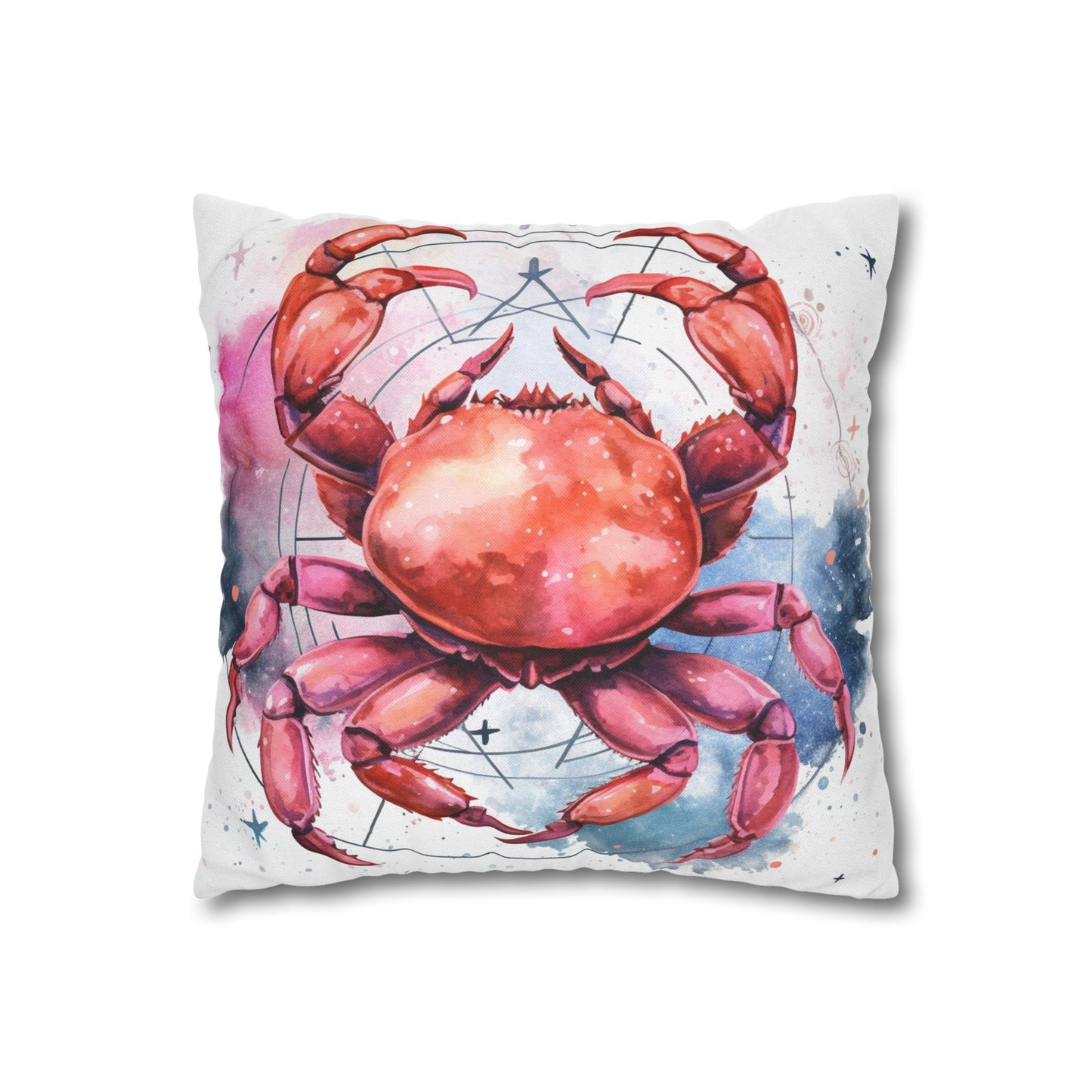 Cancer Star Sign - Elegant Zodiac Astrology Spun Polyester Square Pillow Case