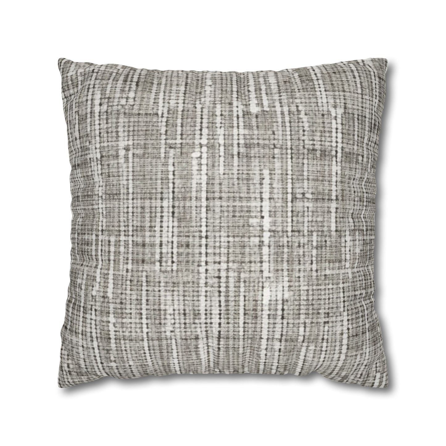 Silver Grey: Denim-Inspired, Contemporary Fabric Design - Spun Polyester Square Pillow Case