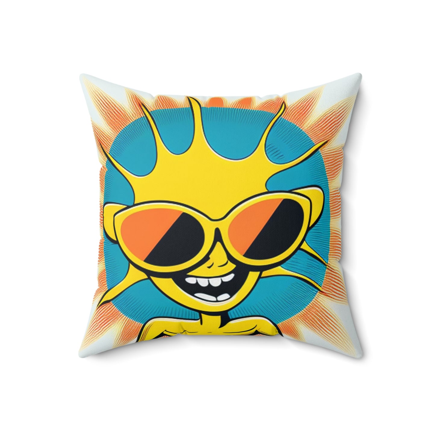 Alien Sunshine Anime Cartoon Style Spun Polyester Square Pillow