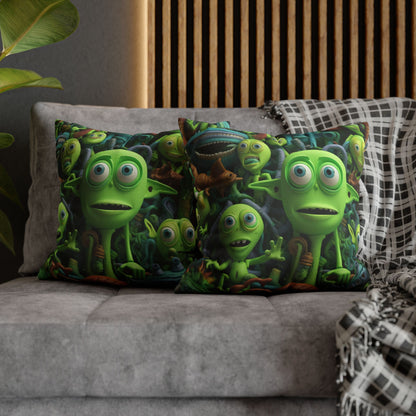 Toy Alien Story Space Character Galactic UFO Anime Cartoon - Spun Polyester Square Pillow Case