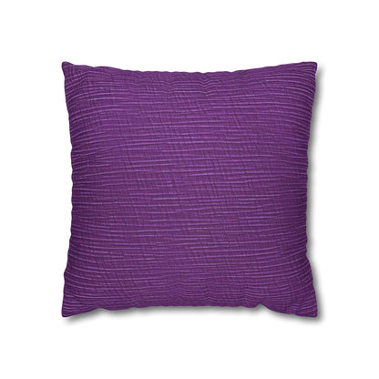 Violet/Plum/Purple: Denim-Inspired Luxurious Fabric - Spun Polyester Square Pillow Case