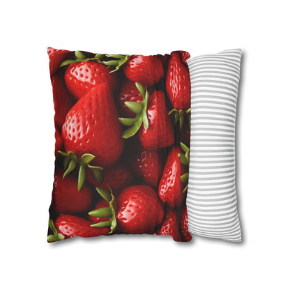 Strawberry Patch Picks: Home Decor and Gifts for the Ultimate Berry Fan - Spun Polyester Square Pillow Case