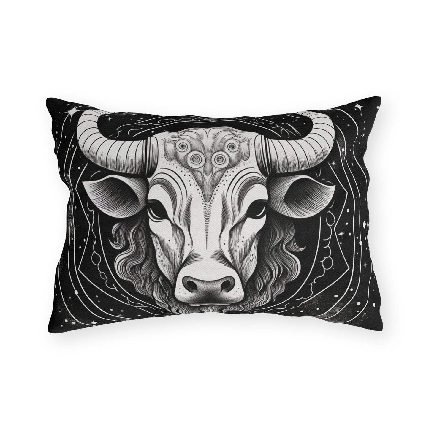 Taurus Zodiac UV-Resistant Outdoor Pillow, Water-Resistant, Spun Polyester