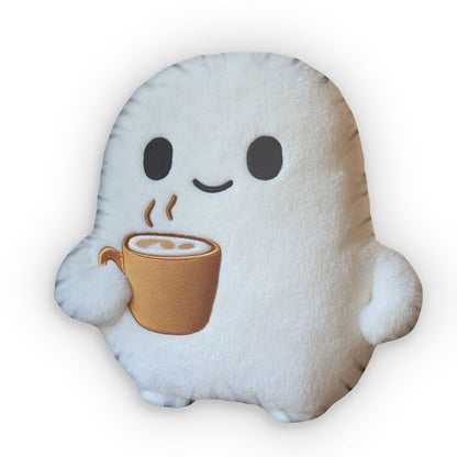 Coffee Ghost Plush Cushion Shaped Pillow