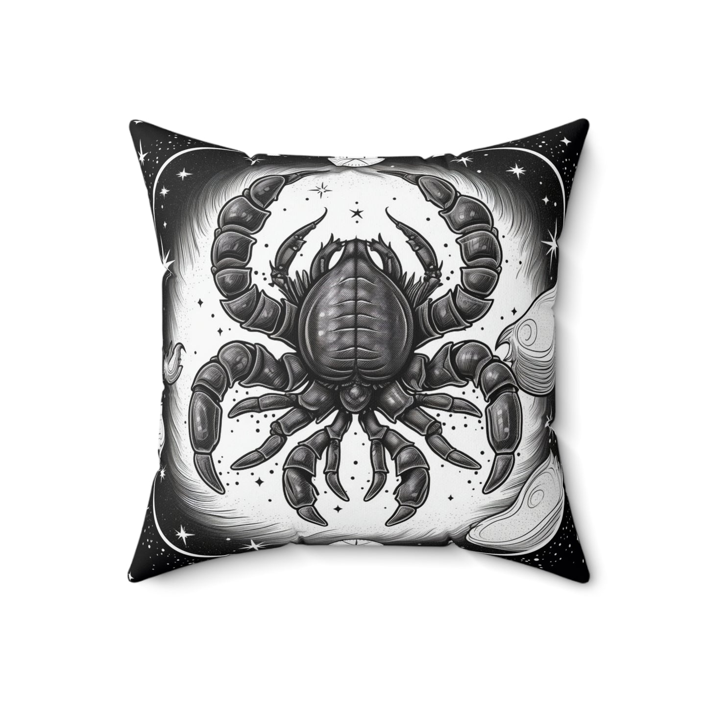 Scorpio Zodiac, Scorpion Design, Water Element, Spun Polyester Square Pillow