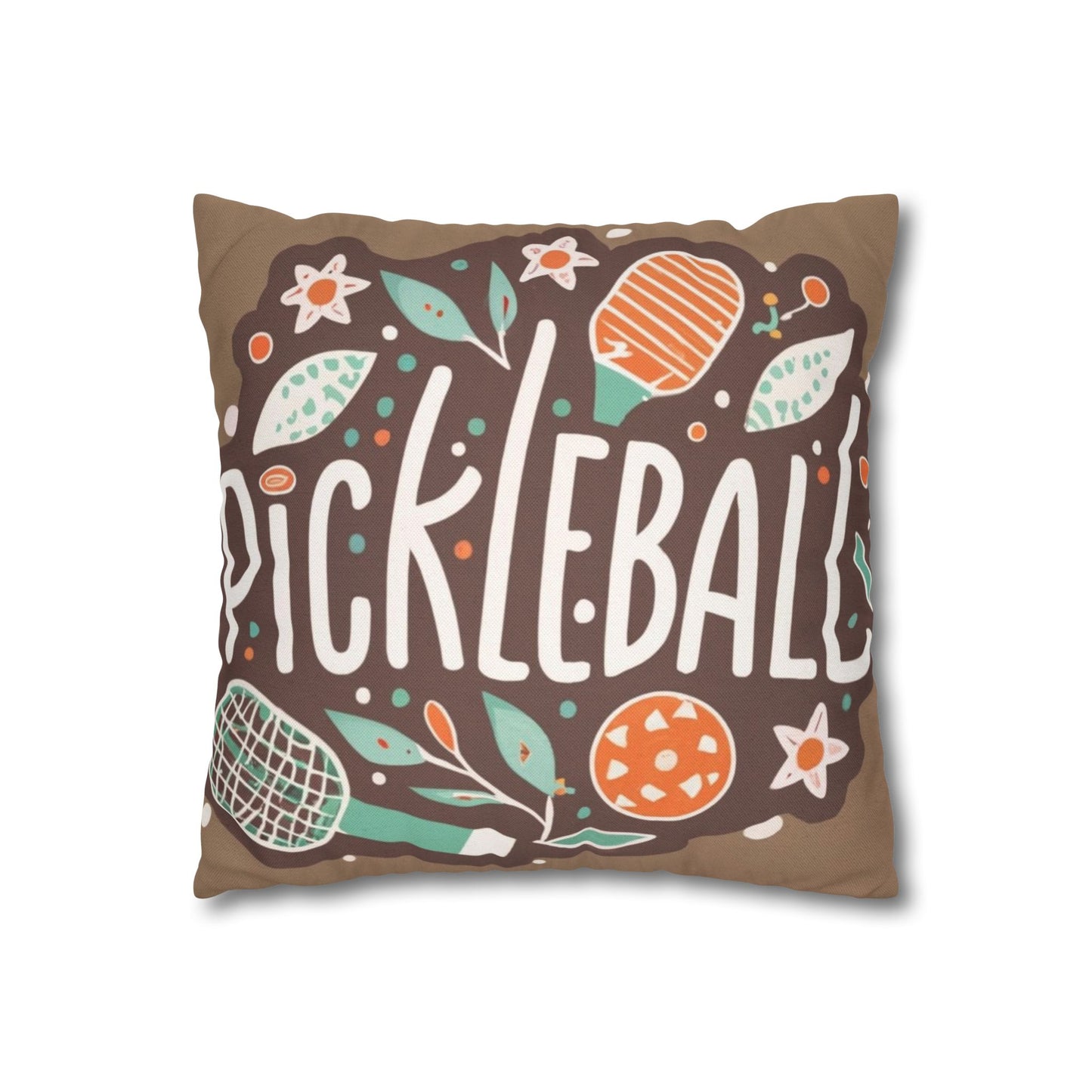 Pickleball Boho Graphic - Sport Gift - Spun Polyester Square Pillow Case