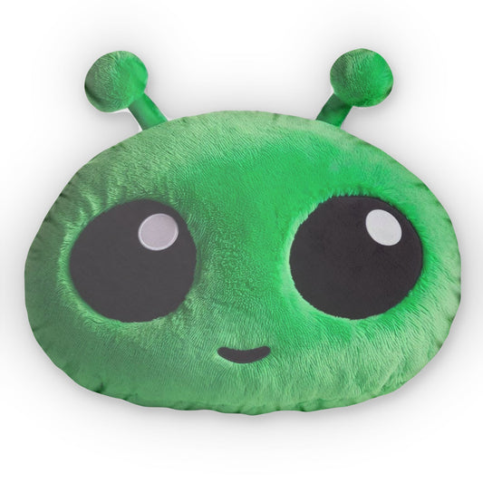 Alien Head Green Plush Shaped Pillows