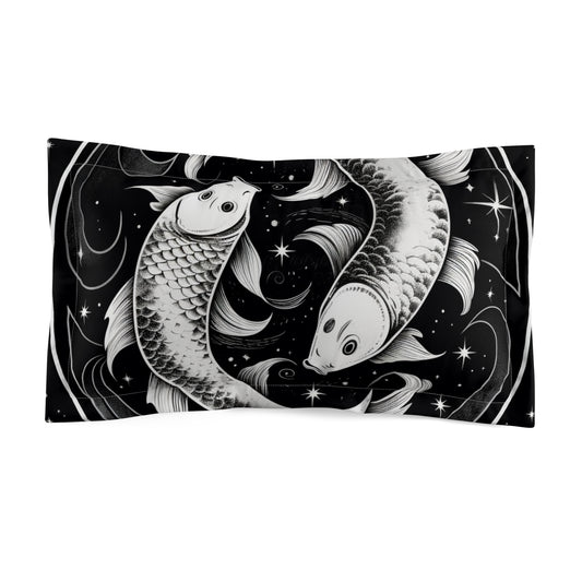 Pisces Zodiac Microfiber Pillow Sham, Lightweight, Multiple Sizes