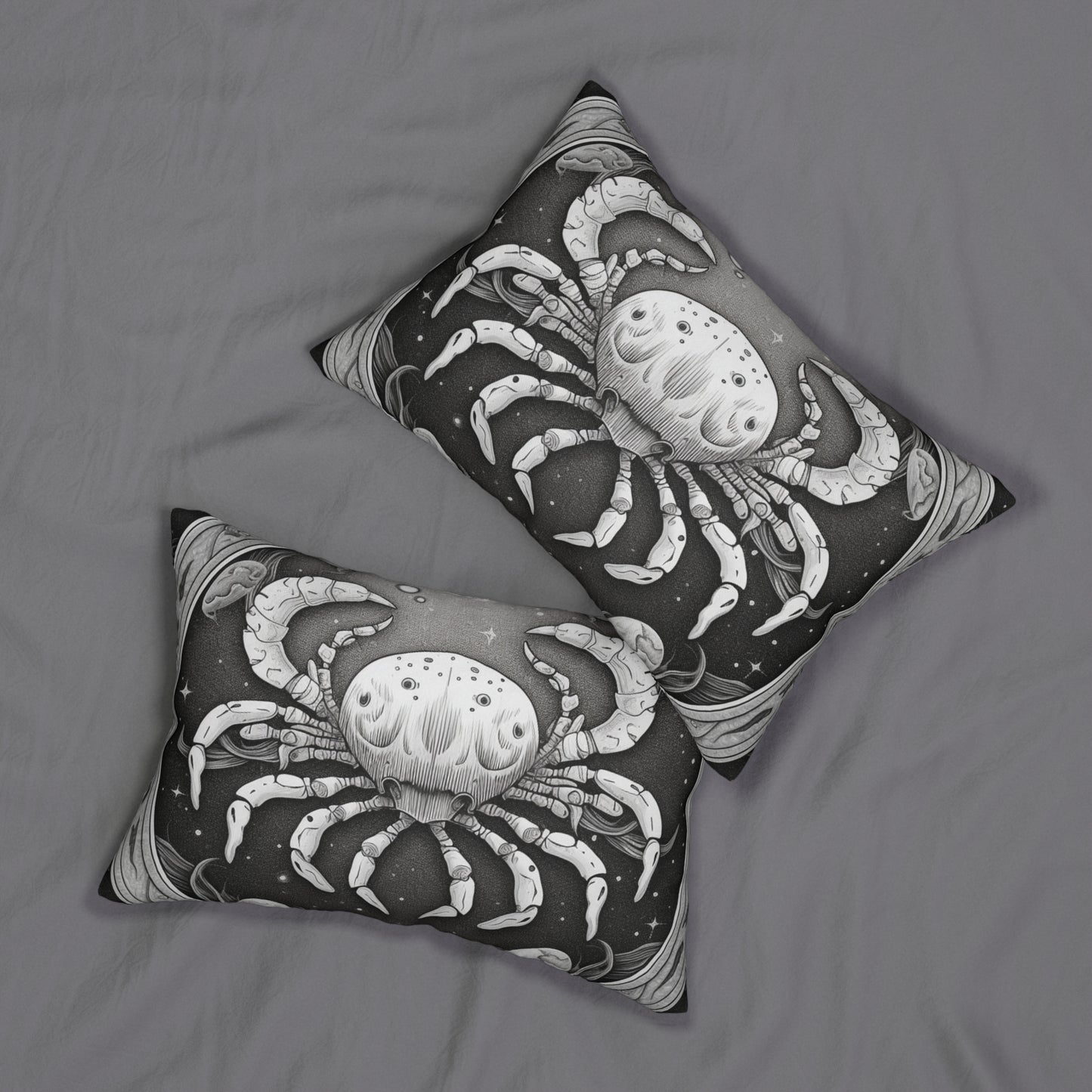 Cancer Zodiac Design, Spun-Polyester Lumbar Pillow, Double-Sided Print