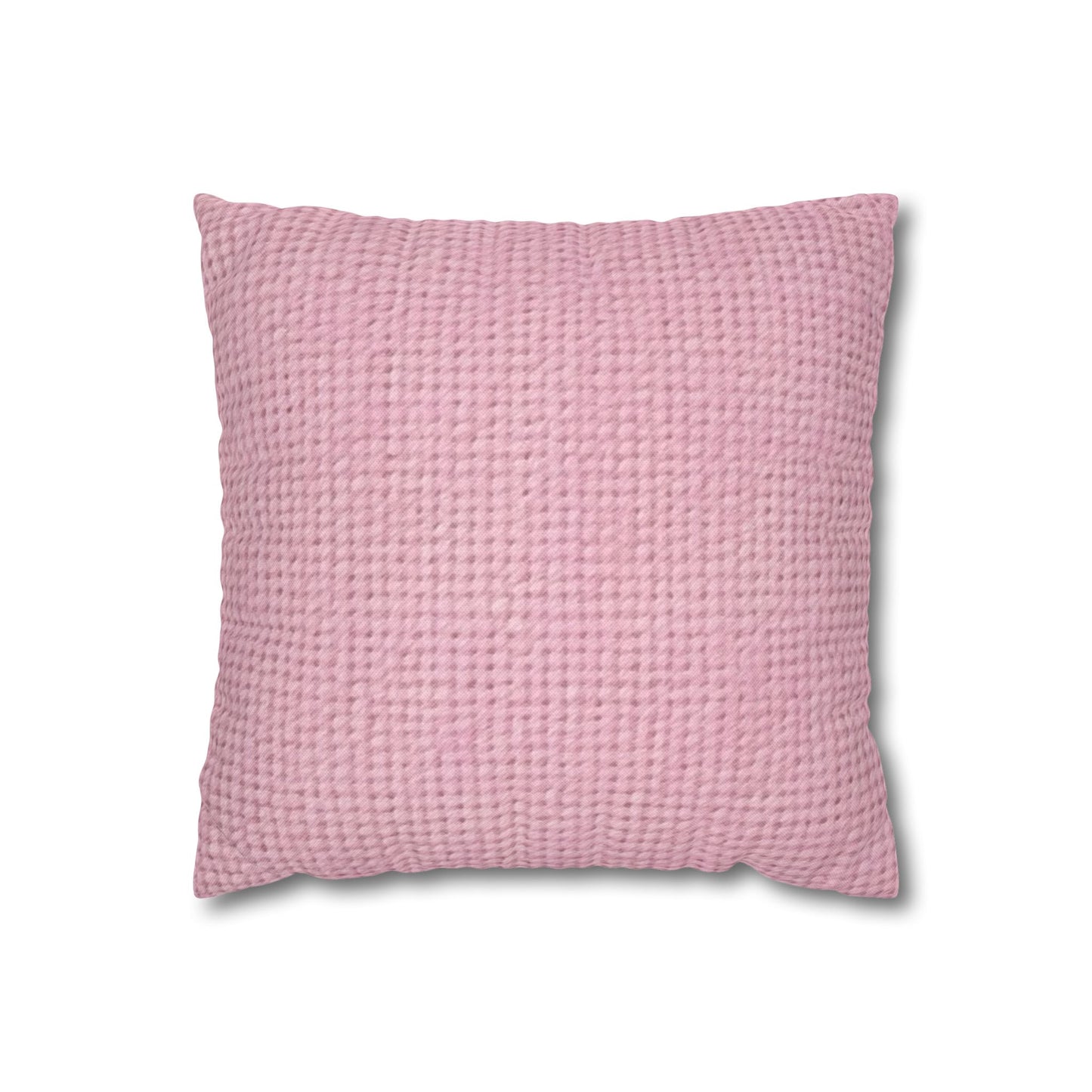 Blushing Garment Dye Pink: Denim-Inspired, Soft-Toned Fabric - Spun Polyester Square Pillow Case