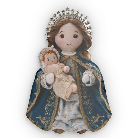 Mary Our Lady Queen of Heaven plush doll, Shaped Pillow