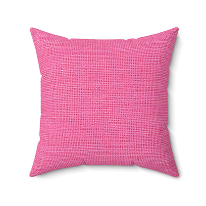 Doll-Like Pink Denim Designer Fabric Style - Spun Polyester Square Pillow