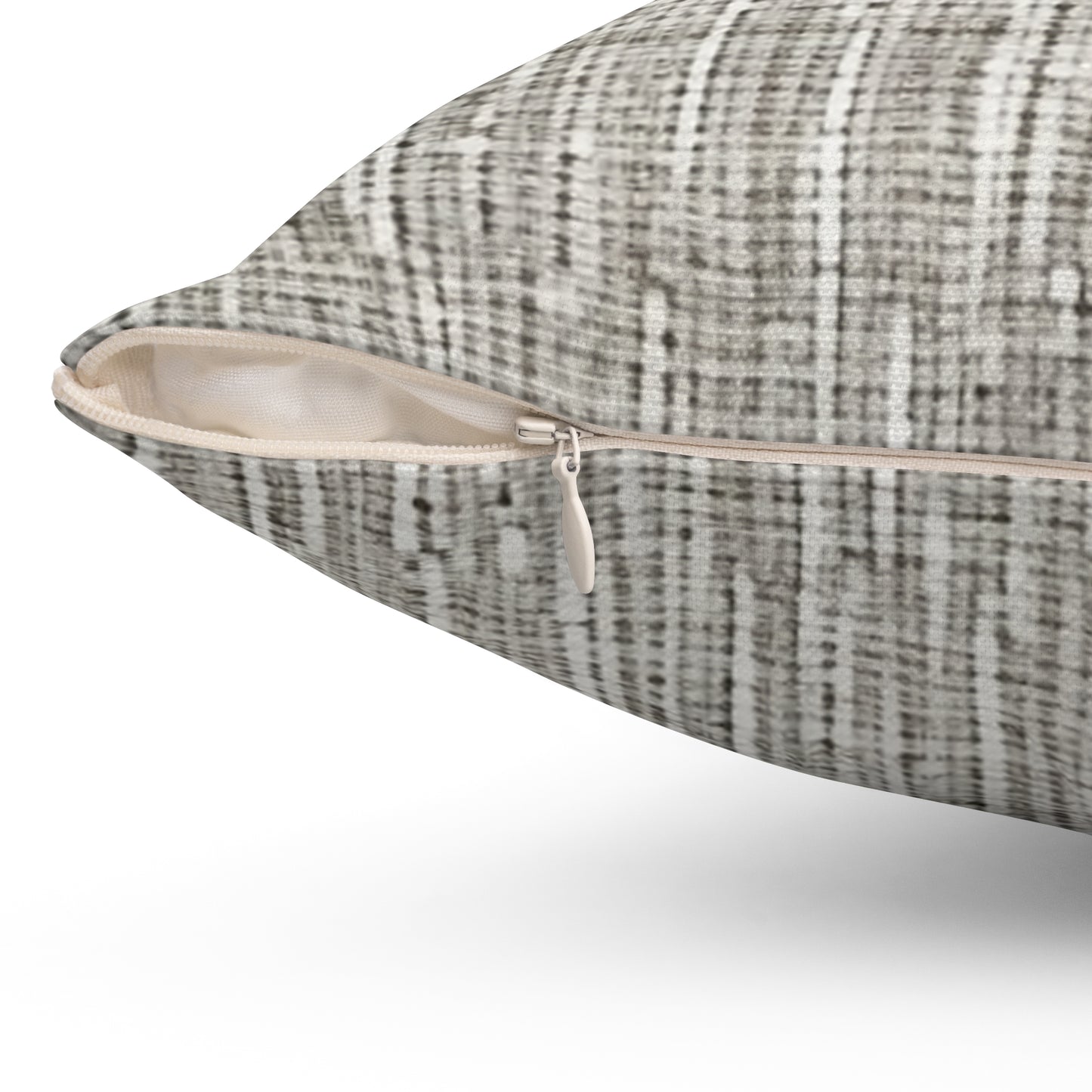 Silver Grey: Denim-Inspired, Contemporary Fabric Design - Spun Polyester Square Pillow