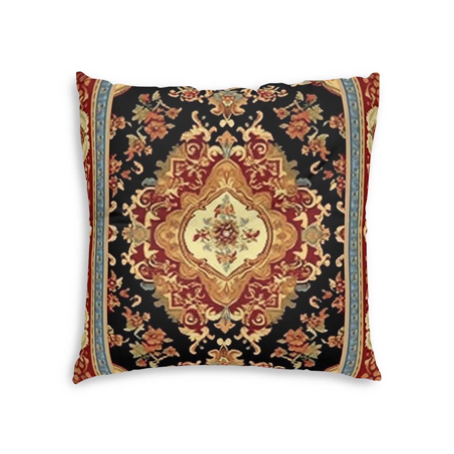 Tufted Floor Pillow, Oriental-Inspired Design, Polyester & Stitching