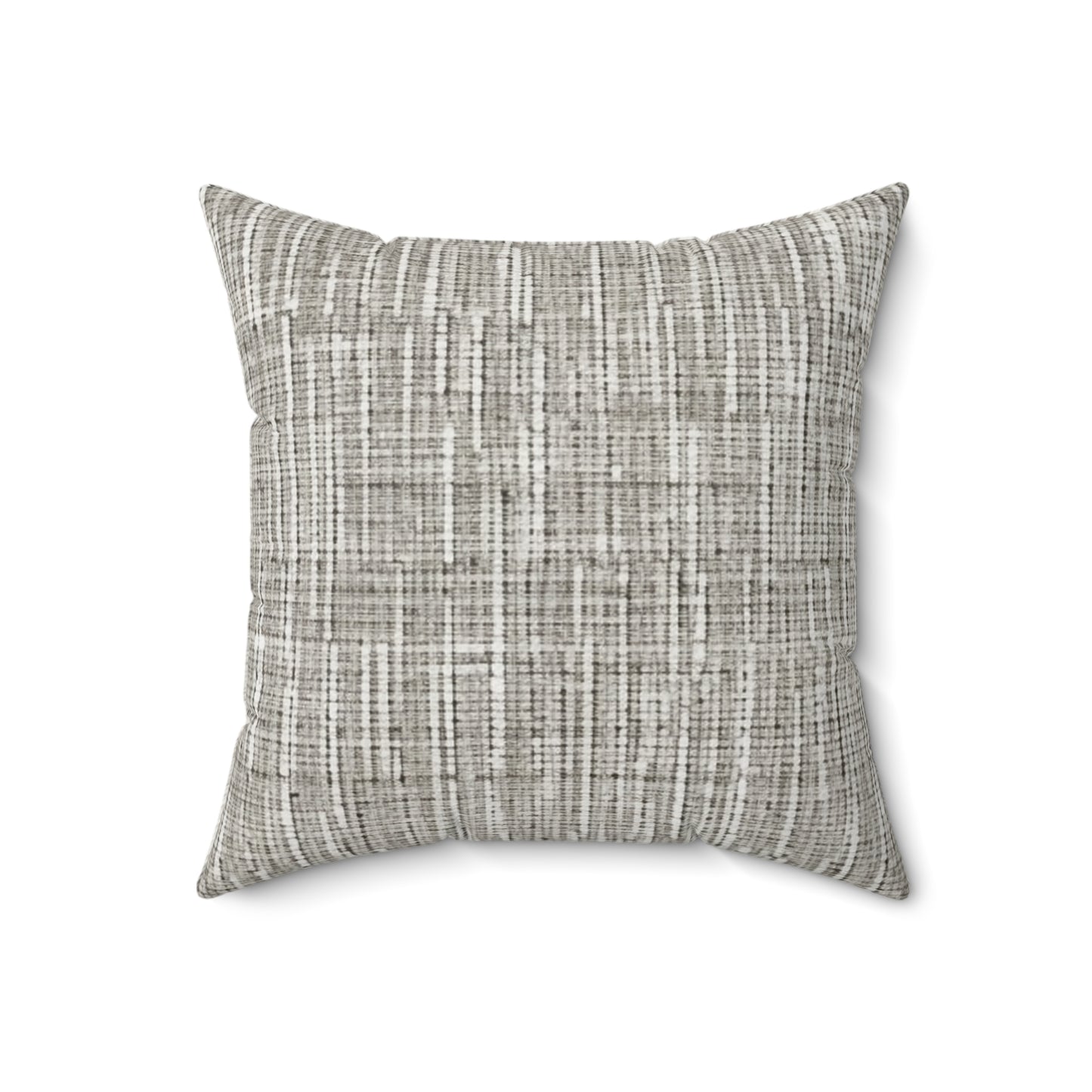 Silver Grey: Denim-Inspired, Contemporary Fabric Design - Spun Polyester Square Pillow