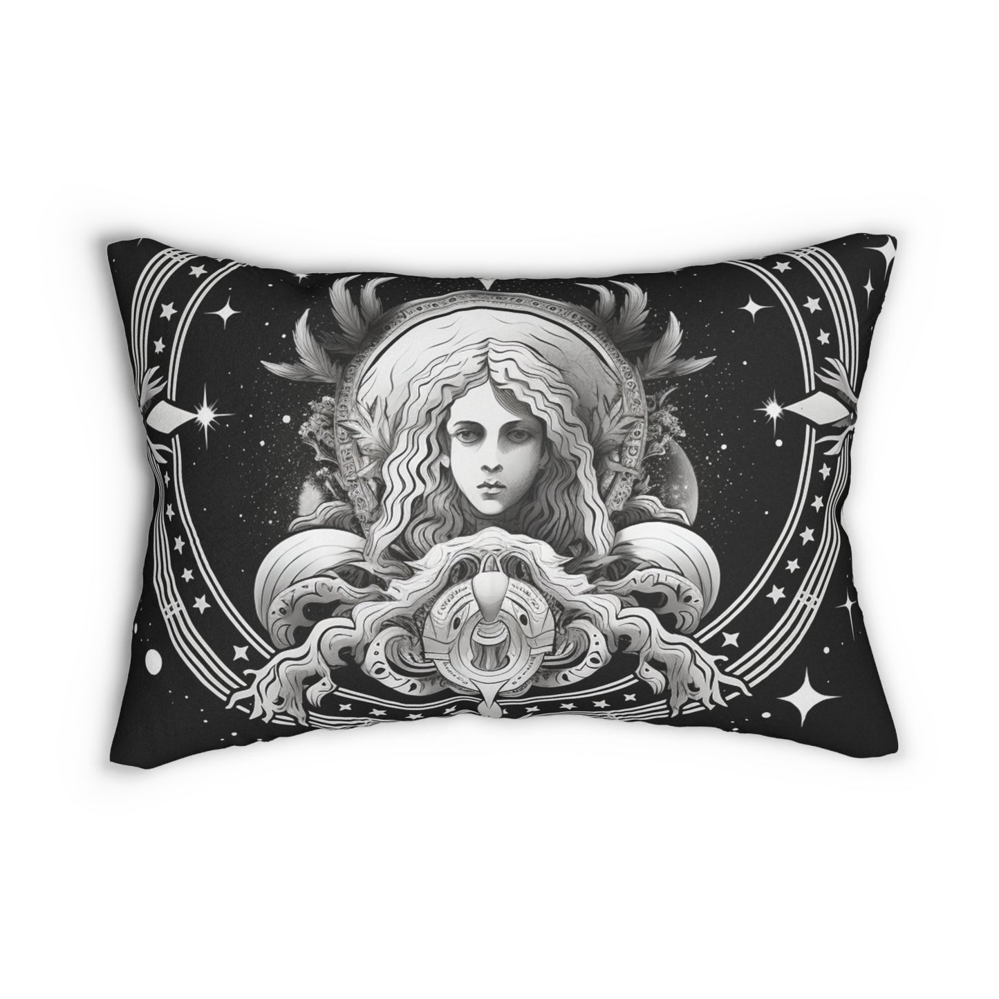 Virgo Zodiac Design, Spun-Polyester Lumbar Pillow, Double-Sided Print