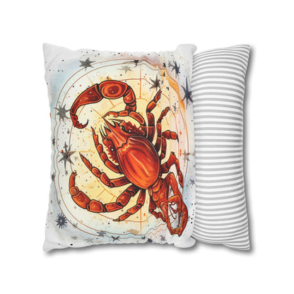 Prickly Scorpio Astrology - Sharp Zodiac Scorpion Celestial Horoscope - Spun Polyester Square Pillow Case