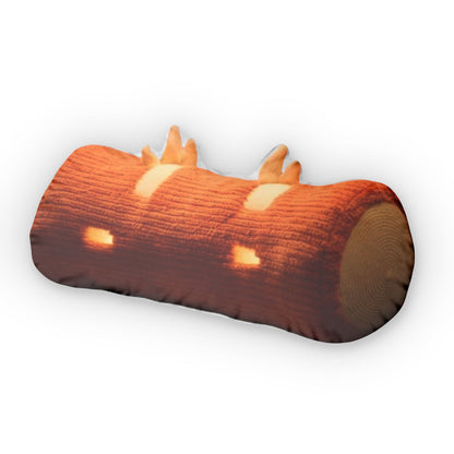 Firelog Fire Flame, Forest Gift, Plush Shaped Pillow