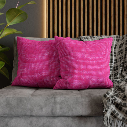 Hot Neon Pink Doll Like: Denim-Inspired, Bold & Bright Fabric - Spun Polyester Square Pillow Case