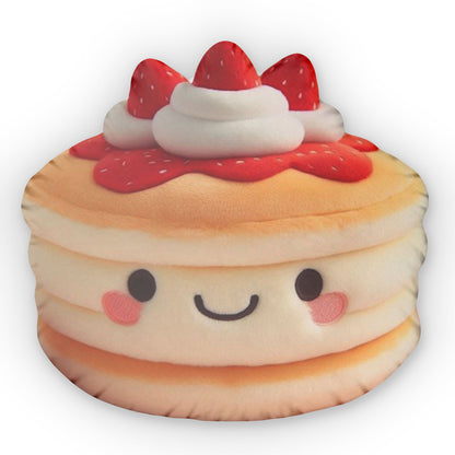 Straweberry Pancake, Stuffed Food Plush, Kawaii Shaped Pillow