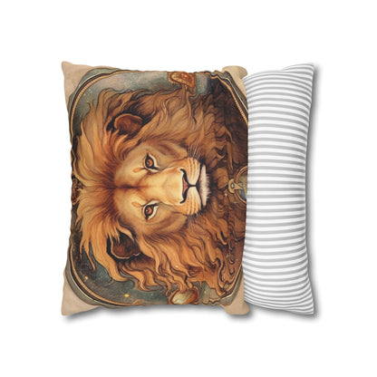 Astrological Leo Sign Vibrant Celestial Cosmic Zodiac - Spun Polyester Square Pillow Case