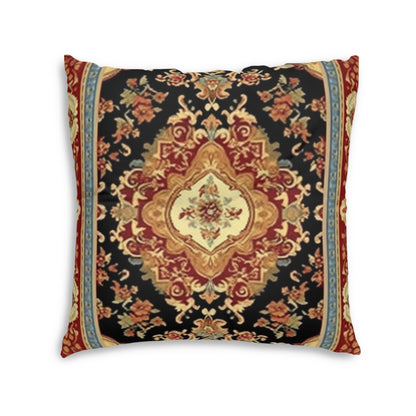 Tufted Floor Pillow, Oriental-Inspired Design, Polyester & Stitching