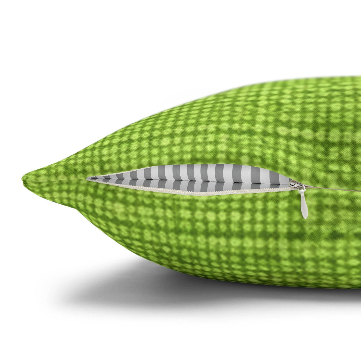 Lush Grass Neon Green: Denim-Inspired, Springtime Fabric Style - Spun Polyester Square Pillow Case