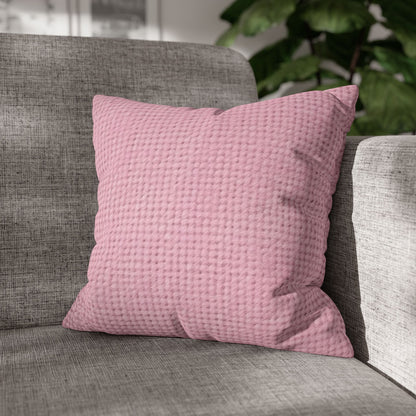 Blushing Garment Dye Pink: Denim-Inspired, Soft-Toned Fabric - Spun Polyester Square Pillow Case